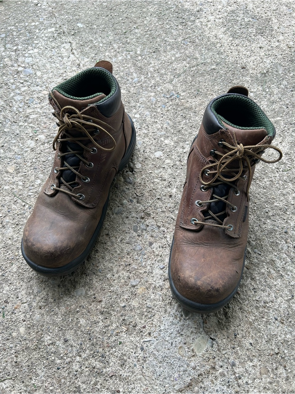 Red wing Men's Brown Leather Lace-Up Work Boots steel toe 12 D